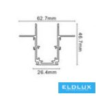 UNIVERSO Mágneses sülyesztett sínrendszer DC:48V Max.16A IP20 Fekete 2000x62x47mm