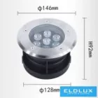UNIVERSO Taposólámpa LED 7w 850lm 6500k 30° IP67 acél Ø146-Ø128x92mm