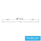 UNIVERSO Háromfázisú sínhoz lineáris lámpa 40w 5200lm CCT RA80 1185x36x72mm IP20 fekete