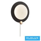 UNIVERSO Fali lámpa húzókapcsolóval 10w 550lm CCT.kap IP20 Fekete D249x90mm