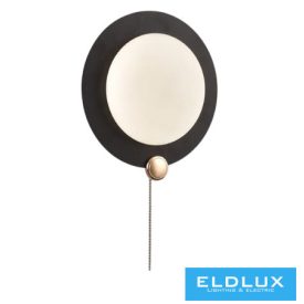   UNIVERSO Fali lámpa húzókapcsolóval 10w 550lm CCT.kap IP20 Fekete D249x90mm