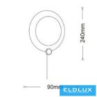 UNIVERSO Fali lámpa húzókapcsolóval 10w 550lm CCT.kap IP20 Fekete D249x90mm