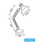 UNIVERSO Asztali lámpa 1xE27 Max.60w 160x500mm Fekete