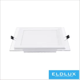   UNIVERSO Négyzet alakú süllyesztett LED panel 12w 1100lm CCT/kap. 120° IP20 Fehér 160x160mm kivágás:125x125mm