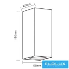 UNIVERSO fali lámpa 2×GU10 IP65 68×80×150mm szürke