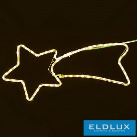   WISDOM Ablakdekoráció csillag meleg fény 44LED 8 fun. 75x25cm IP44