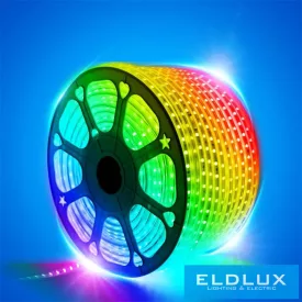   ELDLUX Flexibilis LED szalag AC:220V 2835-120D-10MM 7.6w/M RGB IP65