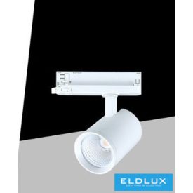   UNIVERSO Háromfázisú sínhez spotlámpa 30w 3250lm 3000k Ra90 38° IP20 Fehér D75x120mm 5év