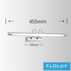 UNIVERSO fali lámpa 12w 1080lm CCT 455mm króm IP40