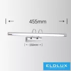 UNIVERSO fali lámpa 12w 1080lm CCT 455mm króm IP40