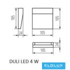 KANLUX DULI LED 4W-NW-L-GR lámpa 
