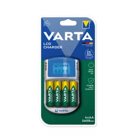   VARTA Akkutöltő LCD + 4x2600mAh R2U AA + 12V & USB 120min (AA/AAA)