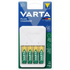 VARTA Akkutöltő Plug + 4x2100mAh R2U AA (AA/AAA) (300min)