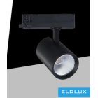 UNIVERSO Háromfázisú sínhez spotlámpa 40w 4650lm 4000k Ra90 38° IP20 Fekete D90x128mm 5év