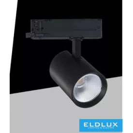   UNIVERSO Háromfázisú sínhez spotlámpa 40w 4650lm 4000k Ra90 38° IP20 Fekete D90x128mm 5év