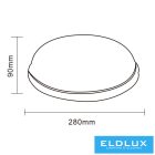 UNIVERSO Kültéri Mennyezeti lámpa 24W 6500k 2700lm IP65 fehér ∅288x90mm