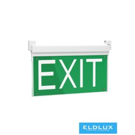   UNIVERSO LED vészkijárat lámpatest 0.8w 22lm 6500K 3.2v 1800mAH 5óra IP23 349x206mm