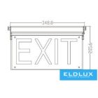 UNIVERSO LED vészkijárat lámpatest 0.8w 22lm 6500K 3.2v 1800mAH 5óra IP23 349x206mm