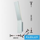 UNIVERSO Fali lámpa LED 10w 1100lm 3000k IP20 70×340mm fehér
