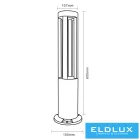 UNIVERSO kerti lámpa COB LED 12w 600lm 6500k IP65 ∅107/∅150×585mm szürke