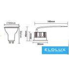 UNIVERSO Spot lámpa a GU10 helyett 9w 660lm 6500k D50x30mm IP20 5év