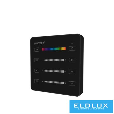 MIBOXER RF 2.4G digitális (futófény) LED szalaghoz fali távirányító fekete