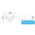 UNIVERSO Gipsz mennyezeti lámpa 3xGU10 Max.35w 220x150x150mm IP20 fehér
