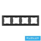 ELDGROUND Négyes műanyag keret Fekete