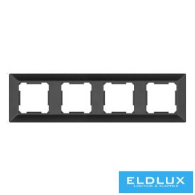 ELDGROUND Négyes műanyag keret Fekete