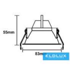UNIVERSO Süllyesztett spot lámpa TSD szériahoz cserélhetó keret IP20 Fekete