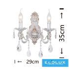 UNIVERSO Fali lámpa 2 karos 2xE14 Max.40W D29x35cm fehér/arany