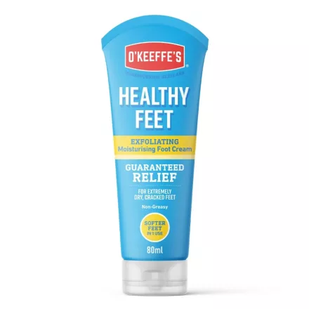 OKeeffes Healthy Feet Exfoliating hámlasztó és hidratáló lábkrém – tubusos, 80 ml