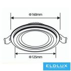 UNIVERSO Köralakú süllyesztett LED panel 12w 1100lm CCT IP20 fehér