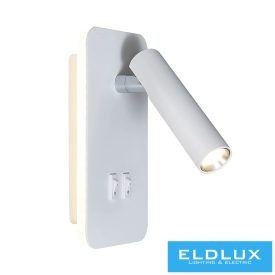   UNIVERSO Fali lámpa LED 6w 240lm + 150lm 4000k IP22 fehér kapcsolóval