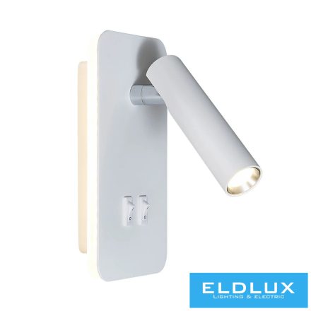 UNIVERSO Fali lámpa LED 6w 240lm + 150lm 4000k IP22 fehér kapcsolóval