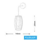 UNIVERSO Fali lámpa 1xE27 max.60w 140x235mm IP20 Fekete 5év