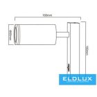 UNIVERSO Fali lámpa kapcsolóval 1xGU10 Max.35w IP20 Fekete 150x160mm 5 év