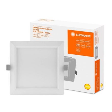 Süllyesztett LED panel 6W 3000K DOWNLIGHT Slim SQ105 LEDVANCE négyzet