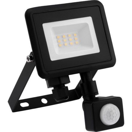 LED reflektor 20W 1700lm 4000K IP65 fekete SOLAS érzékelővel