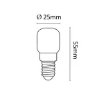 Asalite Sütő Izzó T25 E14 25W 2200K (150 lumen)