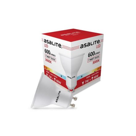 Asalite LED Izzó GU10 spot 7W 3000K (600 lumen)