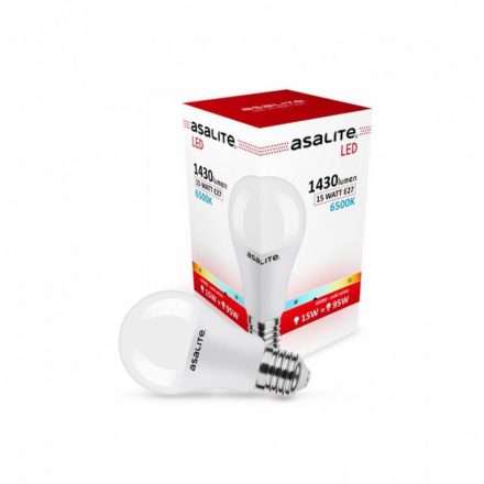 Asalite LED Izzó A65 gömb E27 15W 6500K ( 1430 lumen )