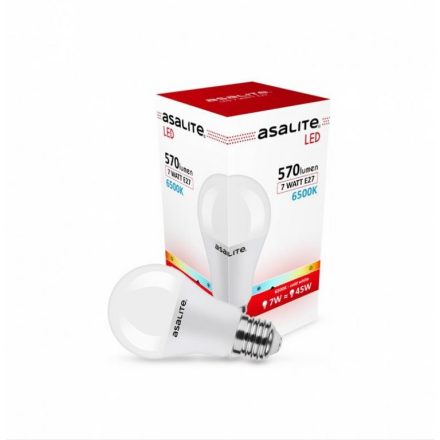 Asalite LED Izzó A60 gömb E27 7W 6500K (570 lumen)