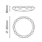 Asalite LED Mennyezeti Lámpa NORAH 12W 3000K (1050 lumen) Gyémánt/Csillagos