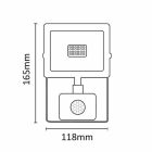 Asalite LED Fehér Reflektor Slim 20W 4500K (1800 lumen) + Mozgásérzékelő Szenzor