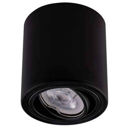 Felületre szerelhető HALOGEN lámpatest alumínium fekete SPOT TUBE 10cm LED GU10 Bellaluxhoz