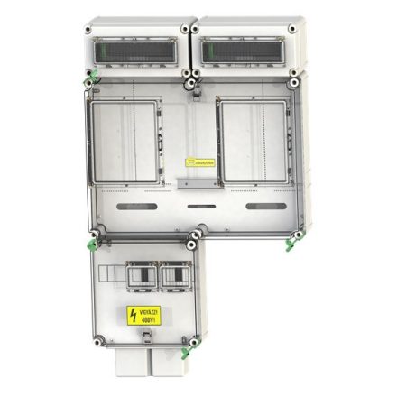 PVT 6075 Á-V Fm-K ÁK fogyasztásmérő szekrény, 1 vagy 3 fázisú általános és vezérelt mérők számára, földkábeles csatlakozás