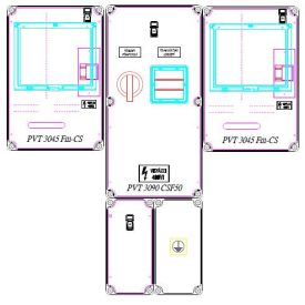   Csatári Plast PVTCS Egyedi csoportos fogyasztásmérő szekrény