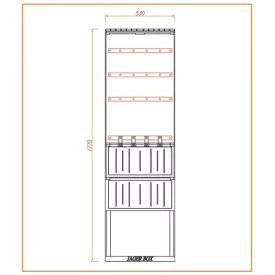   CSATÁRI PLAST PVT-K-L 53 FE Földkábel elosztó szekrény, 3xNH00+2xNH2, 530x1770/250 mm (CSP74000025)