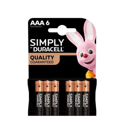 Duracell Basic AAA alkáli elemek LR03 MN2400 1,5 V 6 db-os